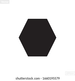 hexagon shape illustration vector graphic. basic shape perfect for preschool learning for children and good for mathematics and any purposes.
