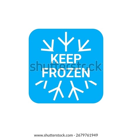 Hexagon Shape Keep Frozen Label Vector
