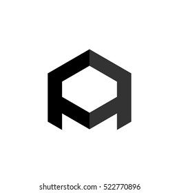 Hexagon Shape A Letter Logo Template Illustration Design. Vector EPS 10.