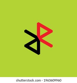 Hexagon shape logo with double r letter