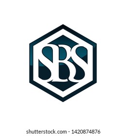 Hexagon shape logo letter with negative space design logo style