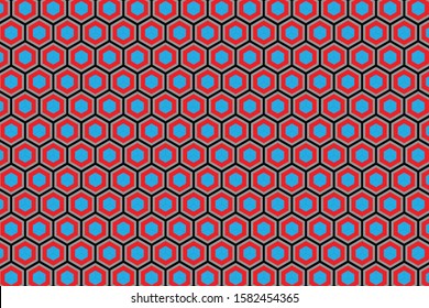 Hexagon shape pattern background - Vector illustration.