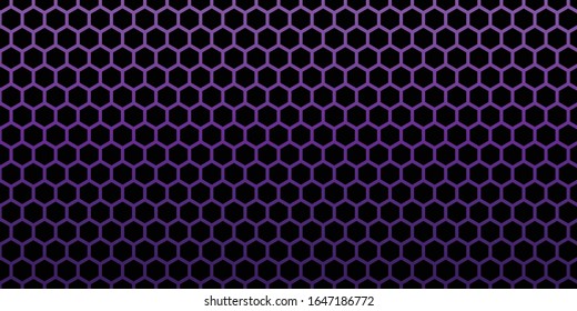 papel pintado vectorial con forma hexagonal de color púrpura y dorado
