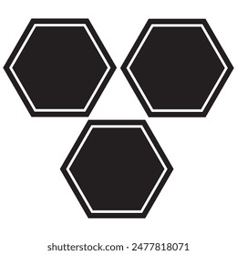 Hexagon shape symbol vector icon. polygon hexagon icon. vector illustration.