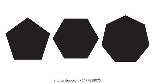 Hexagon shape symbol vector icon. polygon hexagon icon. vector illustration.