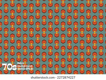 hexagon shape symetry pattern 1970s theme modern art background use for advertisment poster website banner landing page product package design vector eps.