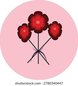 The hexagon shape with three flowers.
