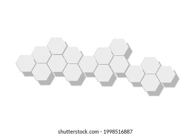 Forma hexagonal con fondo blanco en la vista de pasos.