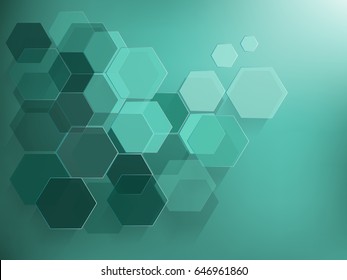 Hexagon shaped background infographic