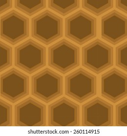 A hexagon shaped continuous vector pattern.