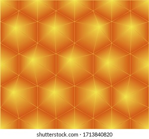Forma hexagón fondo naranja abstracto	