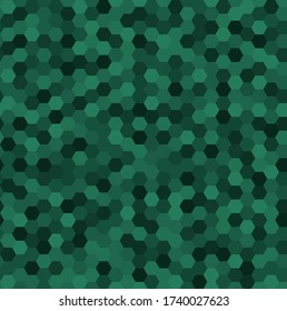 hexagon shapes. green glitter. simple technical repetitive  background. vector seamless pattern. textile  fabric swatch. wrapping paper. continuous print. design element for phone case, home decor