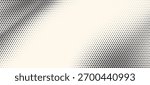 Hexagon Shapes Vector Abstract Geometric Technology Oscillation Wave Isolated on Light Background. Halftone Hex Retro Simple Pattern. Minimal 80s Style Dynamic Tech Wallpaper

