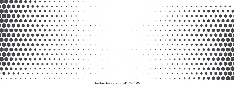 Hexagon Shapes Vector Abstract Geometric Technology Hipster Fashion Design Print Hexagonal Pattern. Abstract Geometric Pattern Monochrome Composition Wallpaper.