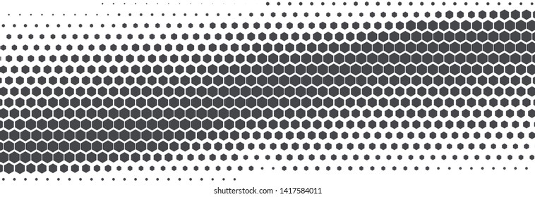 Hexagon Shapes Vector Abstract Geometric Technology Hipster Fashion Design Print Hexagonal Pattern. Abstract Geometric Pattern Monochrome Composition Wallpaper.