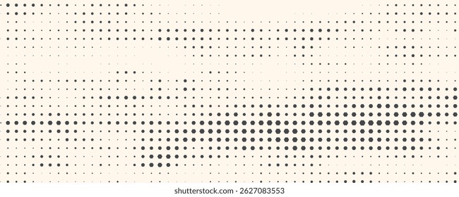 Hexagon Shapes Vector Abstract Geometric Technology Oscillation Wave Isolated on Light Background. Halftone Hex Retro Simple Pattern.