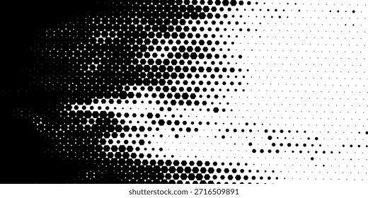 Hexágono Formas Vetor Tecnologia Geométrica Abstrata Retrowave Sci-Fi Textura Isolada no Fundo da Luz. Meio-tom Hex retro padrão simples