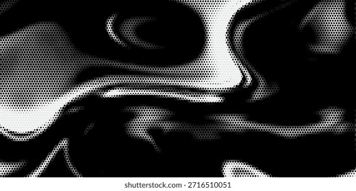 Hexágono Formas Vetor Tecnologia Geométrica Abstrata Retrowave Sci-Fi Textura Isolada no Fundo da Luz. Meio-tom Hex retro padrão simples
