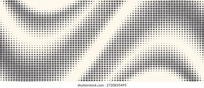 Vetor de forma hexágono Tecnologia geométrica abstrata Onda de oscilação isolada no fundo da luz. Meio-Tom Hex Retro Padrão Simples. 