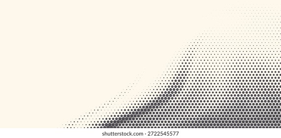 Vetor de forma hexágono Tecnologia geométrica abstrata Onda de oscilação isolada no fundo da luz. Meio-Tom Hex Retro Padrão Simples. Estilo mínimo 80s Dynamic Tech Wallpaper 