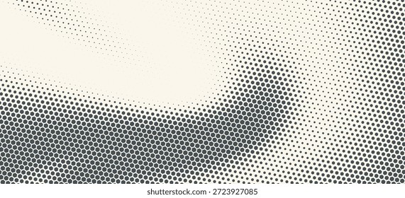 Vetor de forma hexágono Tecnologia geométrica abstrata Onda de oscilação isolada no fundo da luz. Meio-Tom Hex Retro Padrão Simples. Estilo mínimo 80s Dynamic Tech Wallpaper 