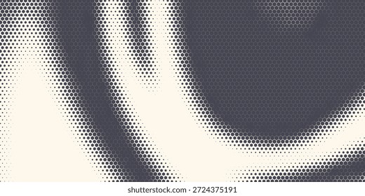 Hexágono Formas Vetor Tecnologia Geométrica Abstrata Retrowave Sci-Fi Textura Isolada no Fundo da Luz. Meio-tom Hex retro padrão simples

