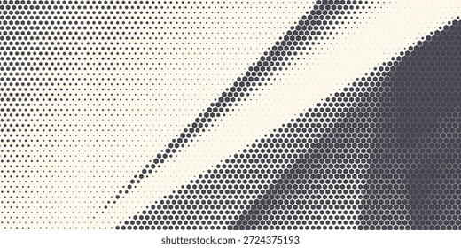 Hexágono Formas Vetor Tecnologia Geométrica Abstrata Retrowave Sci-Fi Textura Isolada no Fundo da Luz. Meio-tom Hex retro padrão simples

