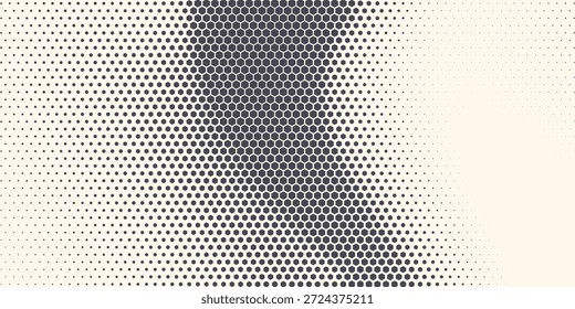 Hexágono Formas Vetor Tecnologia Geométrica Abstrata Retrowave Sci-Fi Textura Isolada no Fundo da Luz. Meio-tom Hex retro padrão simples

