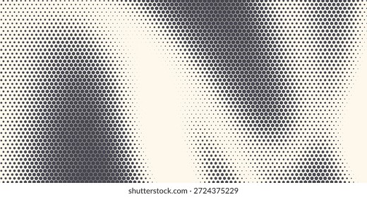 Hexágono Formas Vetor Tecnologia Geométrica Abstrata Retrowave Sci-Fi Textura Isolada no Fundo da Luz. Meio-tom Hex retro padrão simples

