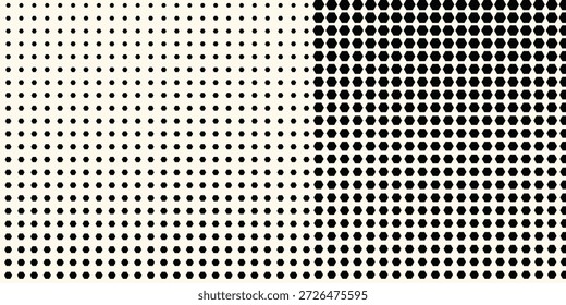 Hexágono Formas Vetor Tecnologia Geométrica Abstrata Retrowave Sci-Fi Textura Isolada no Fundo da Luz. Meio-Tom Hex Retro Padrão Simples. Estilo mínimo 80s Dynamic Tech Wallpaper