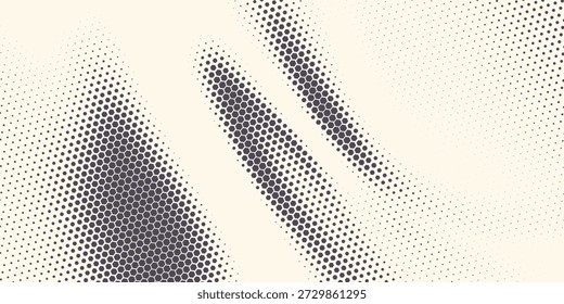 Formas hexagonales Vector Abstractas Tecnología geométrica Oscilación Onda aislada sobre fondo claro. Patrón simple retro hexagonal de semitono. Minimal 80s Style Dynamic Tech Fondo de pantalla


