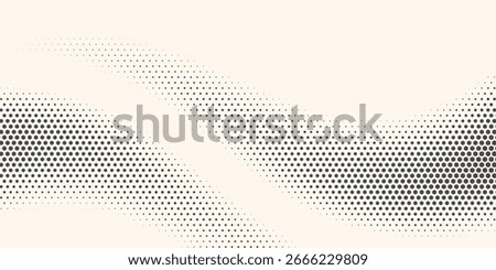Hexagon Shapes Vector Abstract Geometric Technology Oscillation Wave Isolated on Light Background. Halftone Hex Retro Simple Pattern. Minimal 80s Style Dynamic Tech Wallpaper
