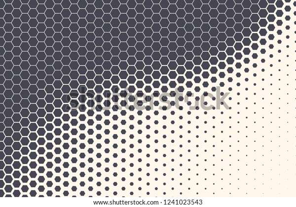 六边形形状矢量抽象几何技术逆波科幻纹理隔离在光背景上 半色调六角复古简约图案 最小的80 年代风格动态科技壁纸 库存矢量图 免版税