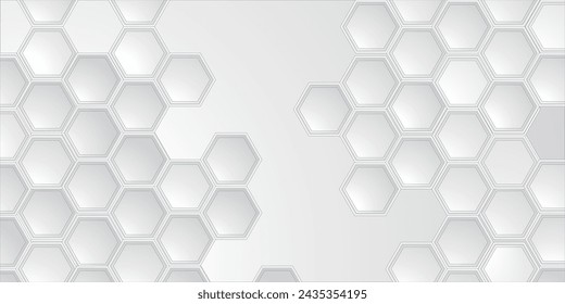 Fondo de patrón de geometría de silueta hexagonal