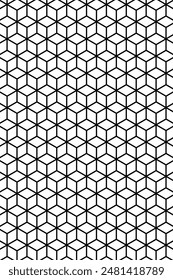 Hexagon Simple Geometric Black Pattern 