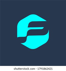 hexagon simple initial p logo