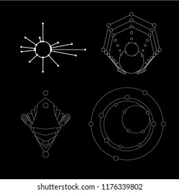 hexagon sphere background vector