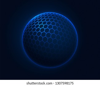 Hexagon Sphere Illustration.