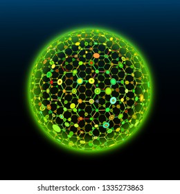 HEXAGON SPHERE VECTOR ABSTRACTION