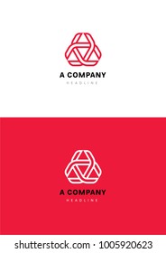 Hexagon spiral logo template.