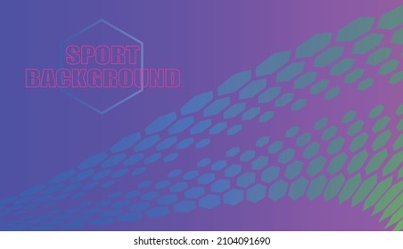 Hexagon-Hintergrund für Sportgefälle. Dynamischer, moderner Hintergrund
