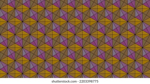 Hexagon and square seamless color vector pattern