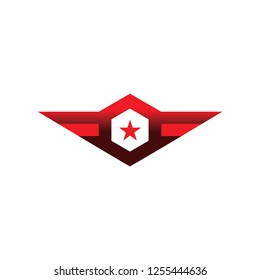hexagon star wing logo