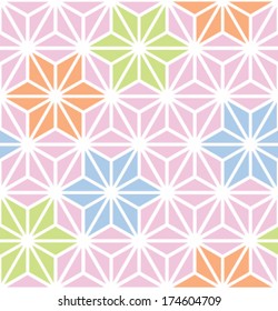 Hexagon Starburst Lines Geometric Seamless Background Pattern