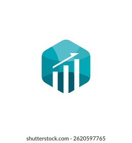 Hexagon Statistics logo design vector template