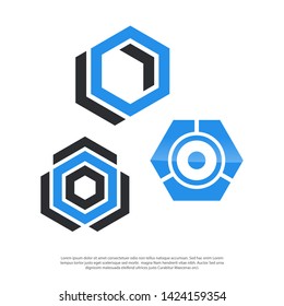 hexagon stock logo vector, modern minimalist