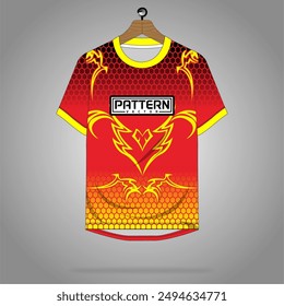 HEXAGON STRIPE LINES TEMPLATE JERSEY