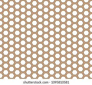 Hexagon stripes abstract pattern seamless with brown tone colors . Geometric stripe pattern for fashion design, fabric, wallpaper etc. Vector image for background decorative.