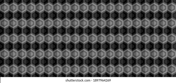 Hexagon-Struktur Dunkeler geometrischer abstrakter Technologie-Hintergrund