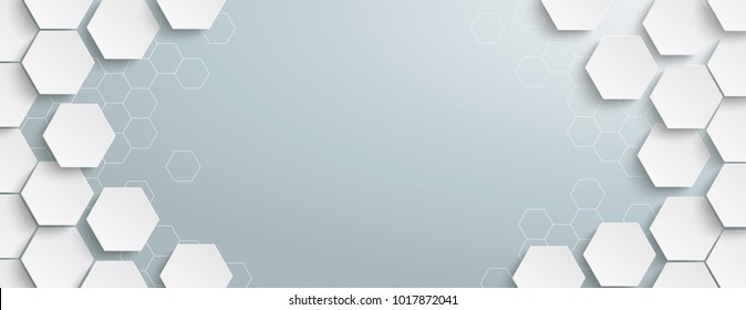 Hexagon structure on the gray background. Eps 10 vector file.